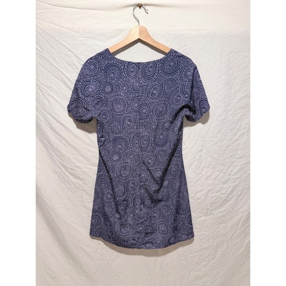 Vintage Express Purple Dotted Spiral Mini Dress‎ Size 9/10 Retro - Picture 2 of 5